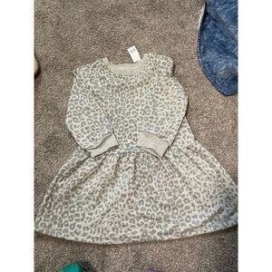 GAP Kids Size 4 Cheetah/Leopard Print Gray Dress NEW